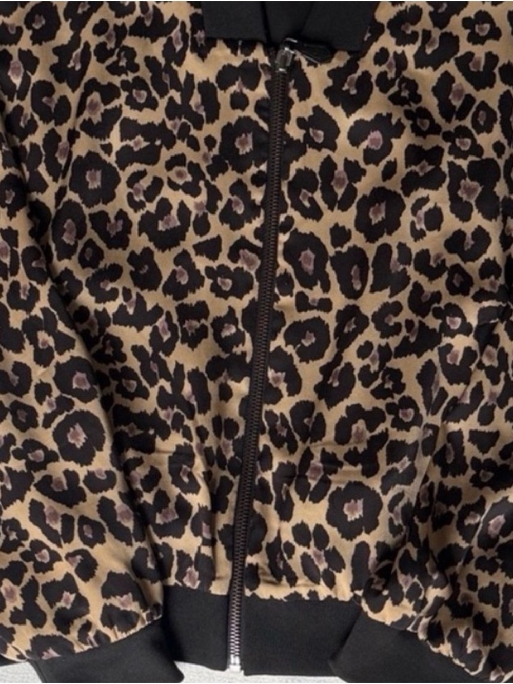 Stella and Dot Leopard Print Bomber Jacket - reversible - Picture 4 of 4